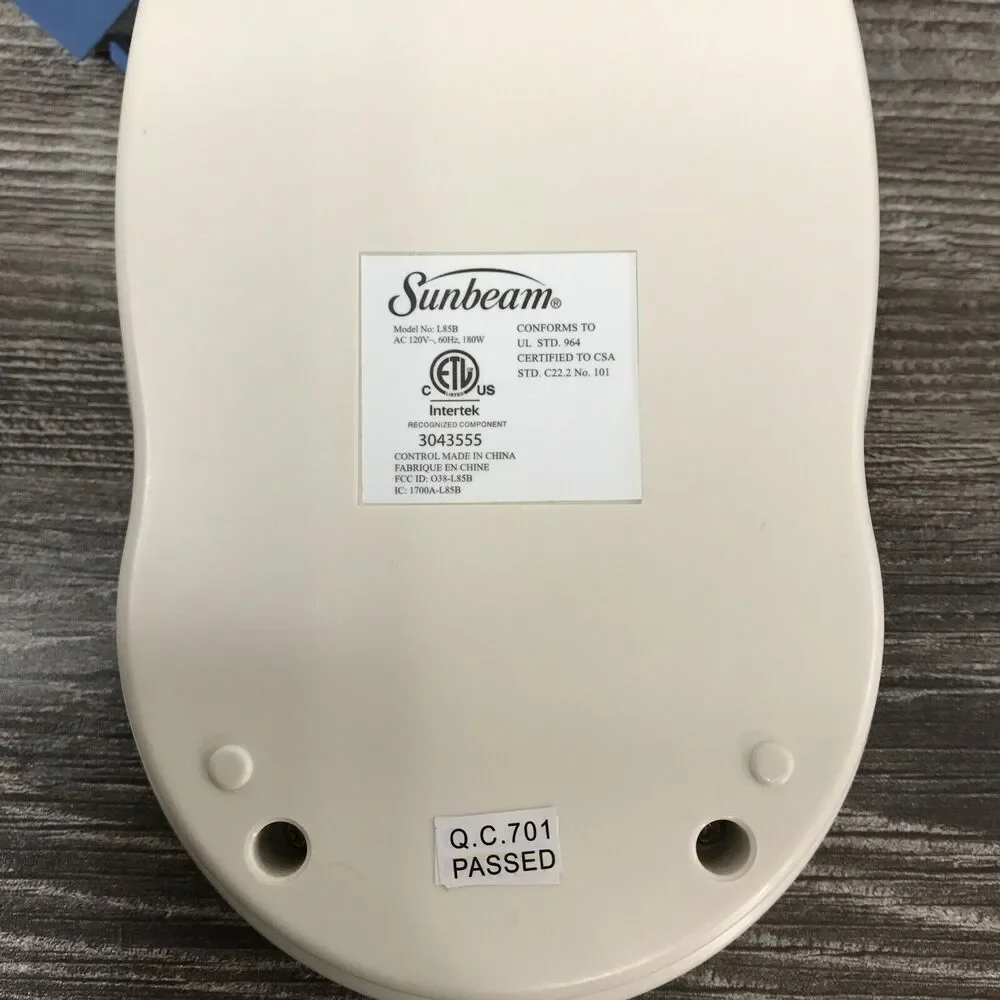 Sunbeam 6 Prong Adapter For Heated Mattress Pad Model‎ L85B